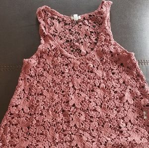 Mauve Lace Top